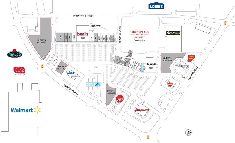 2801 Virginia Ln, Corinth, MS à louer - Plan de site - Image 2 de 6