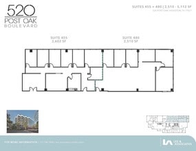 520 Post Oak Blvd, Houston, TX à louer Plan d  tage- Image 2 de 2