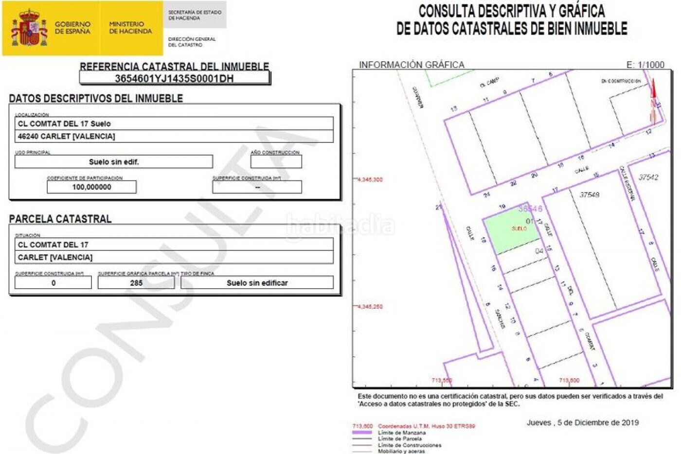 Land in Carlet, Valencia for sale Primary Photo- Image 1 of 4