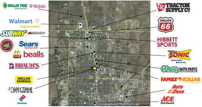 1402 N Main St, Guymon, OK - Aérien  Vue de la carte