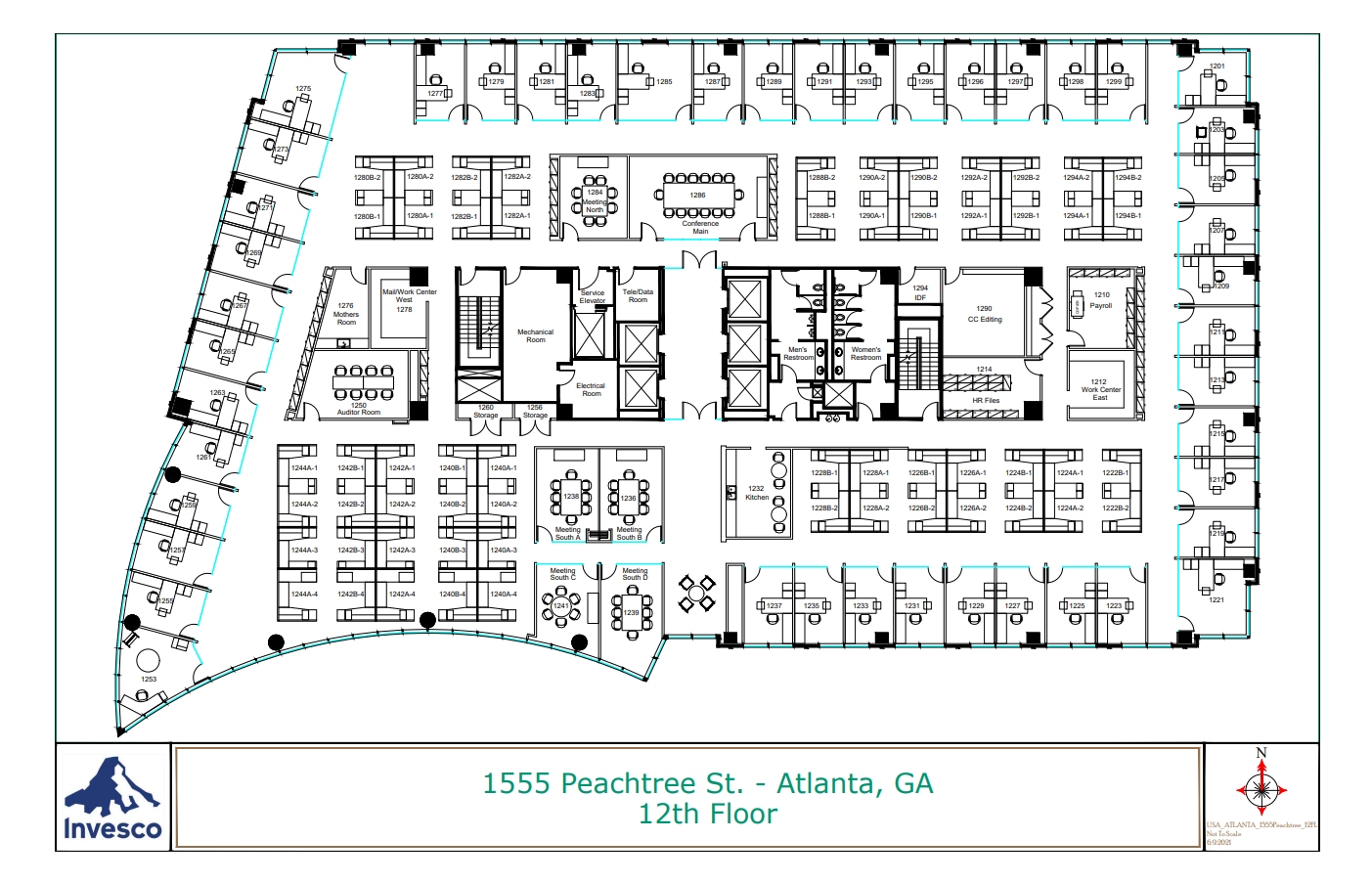 1555 Peachtree St, Atlanta, GA for lease Floor Plan- Image 1 of 1