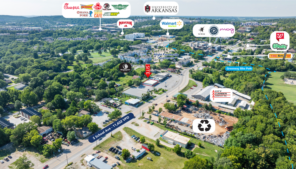 1153 S School Ave, Fayetteville, AR à louer - Photo du bâtiment - Image 1 de 5