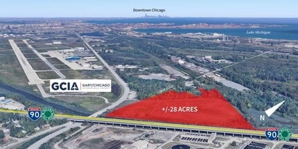 4600 Industrial Hwy, Gary, IN - Aerial  map view