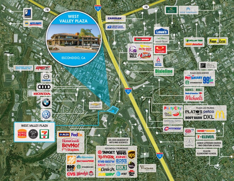 1320-1340 W Valley Pky, Escondido, CA à louer - Photo du bâtiment - Image 2 de 17