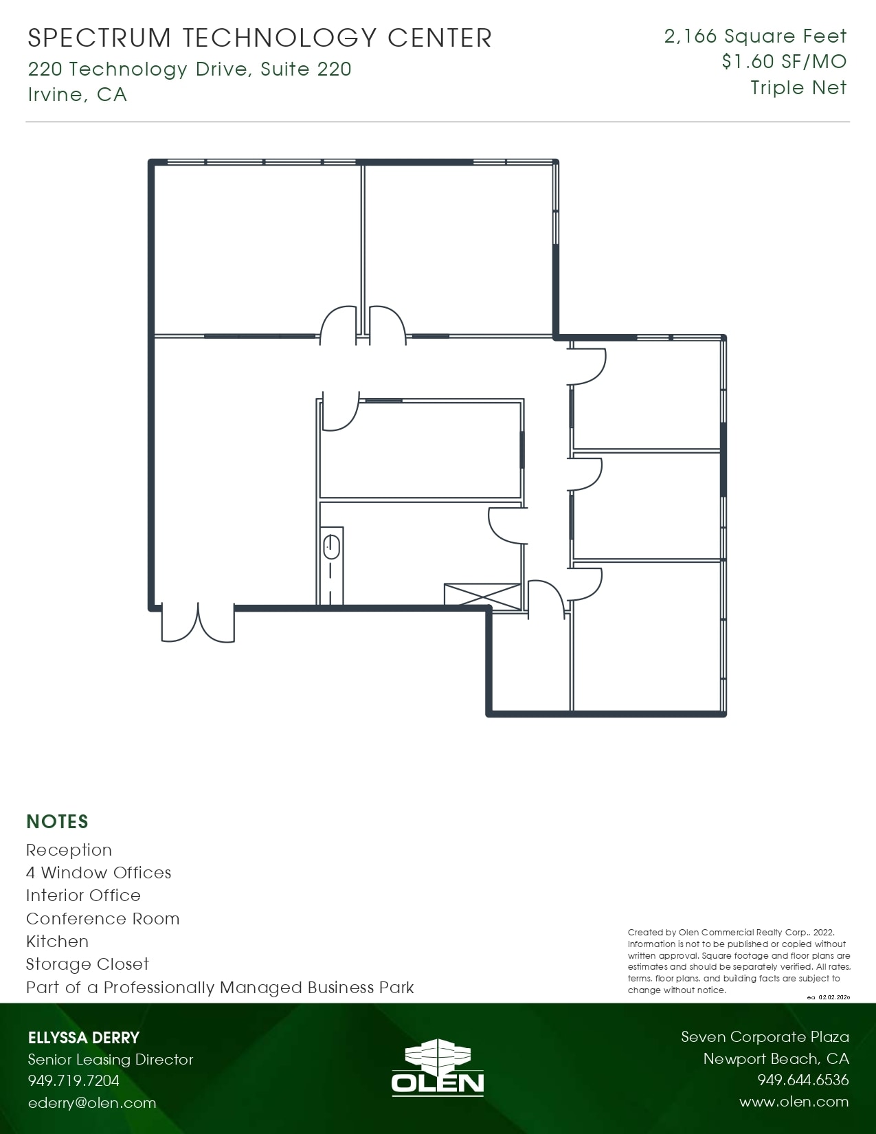 220 Technology Dr, Irvine, CA à louer Plan d’étage- Image 1 de 1