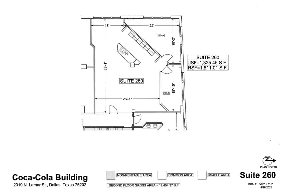 2019 N Lamar St, Dallas, TX à louer Plan d’étage- Image 1 de 1