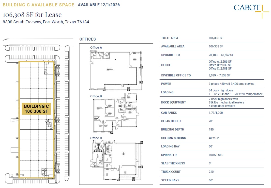 8300 South Freeway, Fort Worth, TX à louer Plan de site- Image 1 de 1