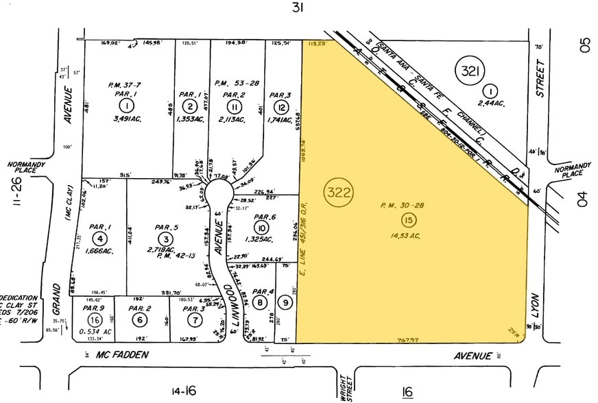 1607 E McFadden Ave, Santa Ana, CA for lease - Plat Map - Image 2 of 6