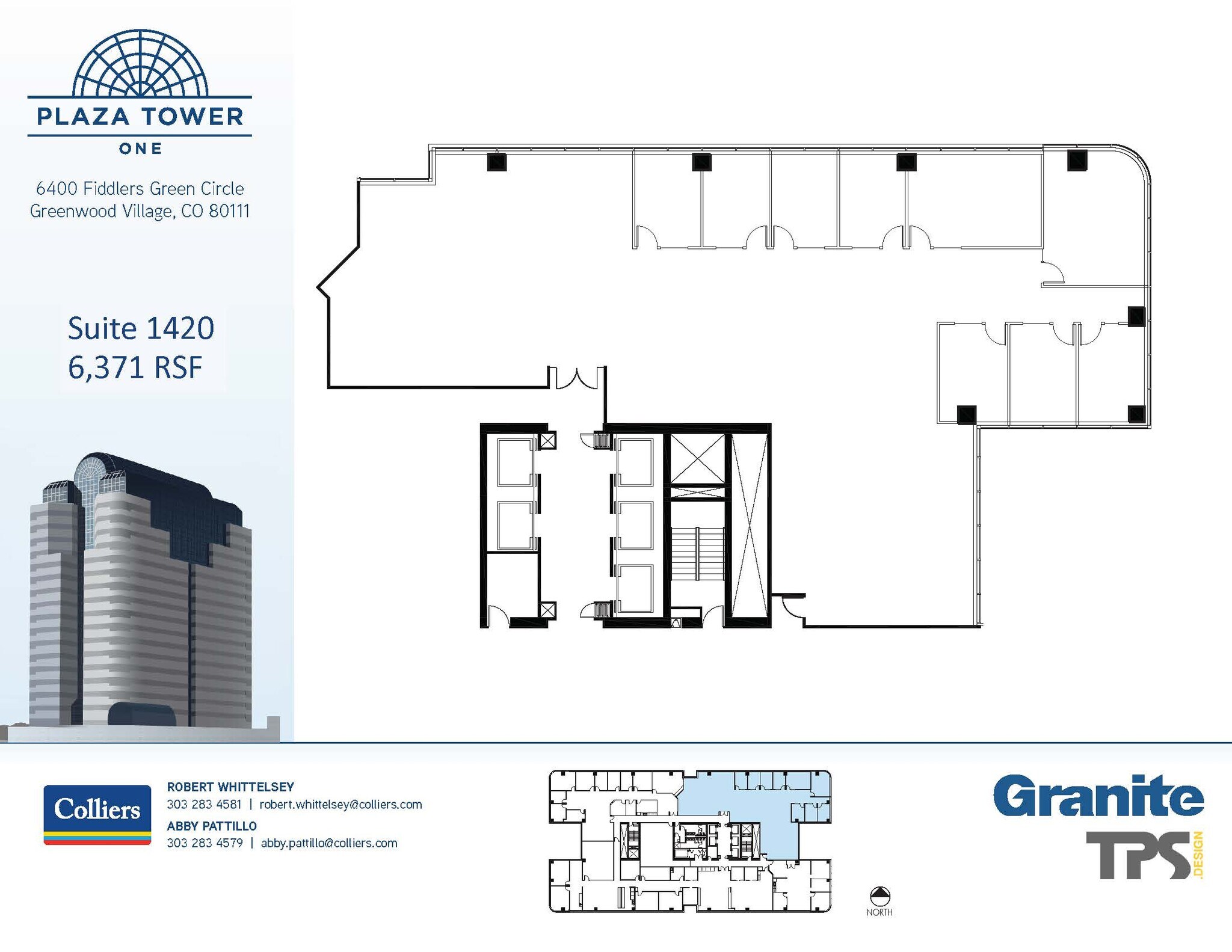 6400 S Fiddlers Green Cir, Greenwood Village, CO for lease Floor Plan- Image 1 of 2
