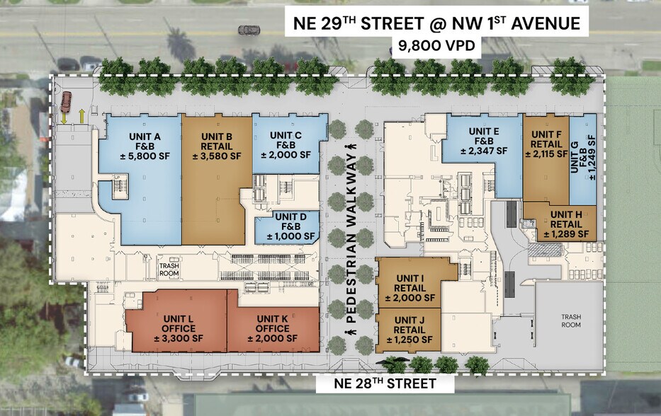 50 NE 29th St, Miami, FL à louer - Plan de site - Image 3 de 7
