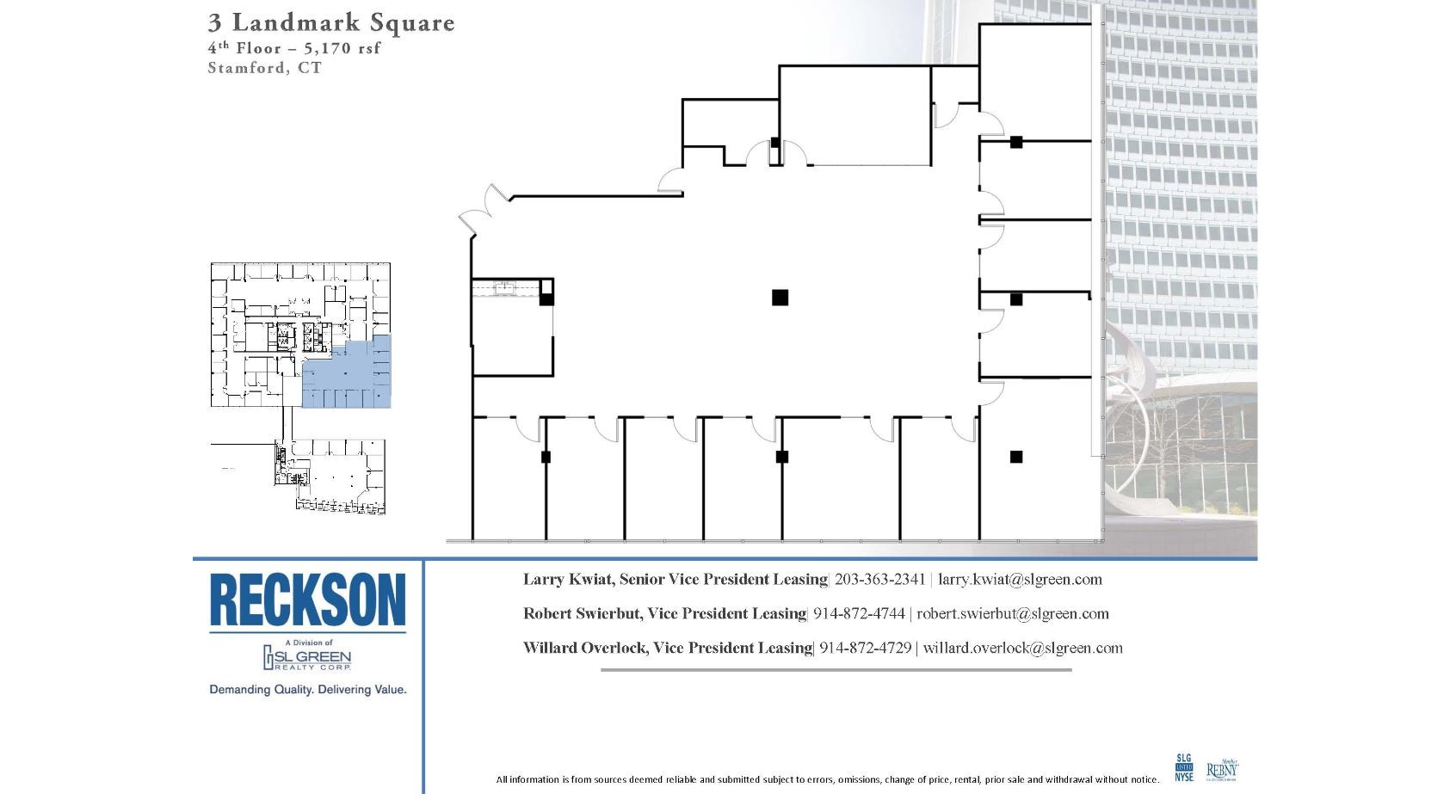 1 Landmark Sq, Stamford, CT à louer Plan d  tage- Image 1 de 1