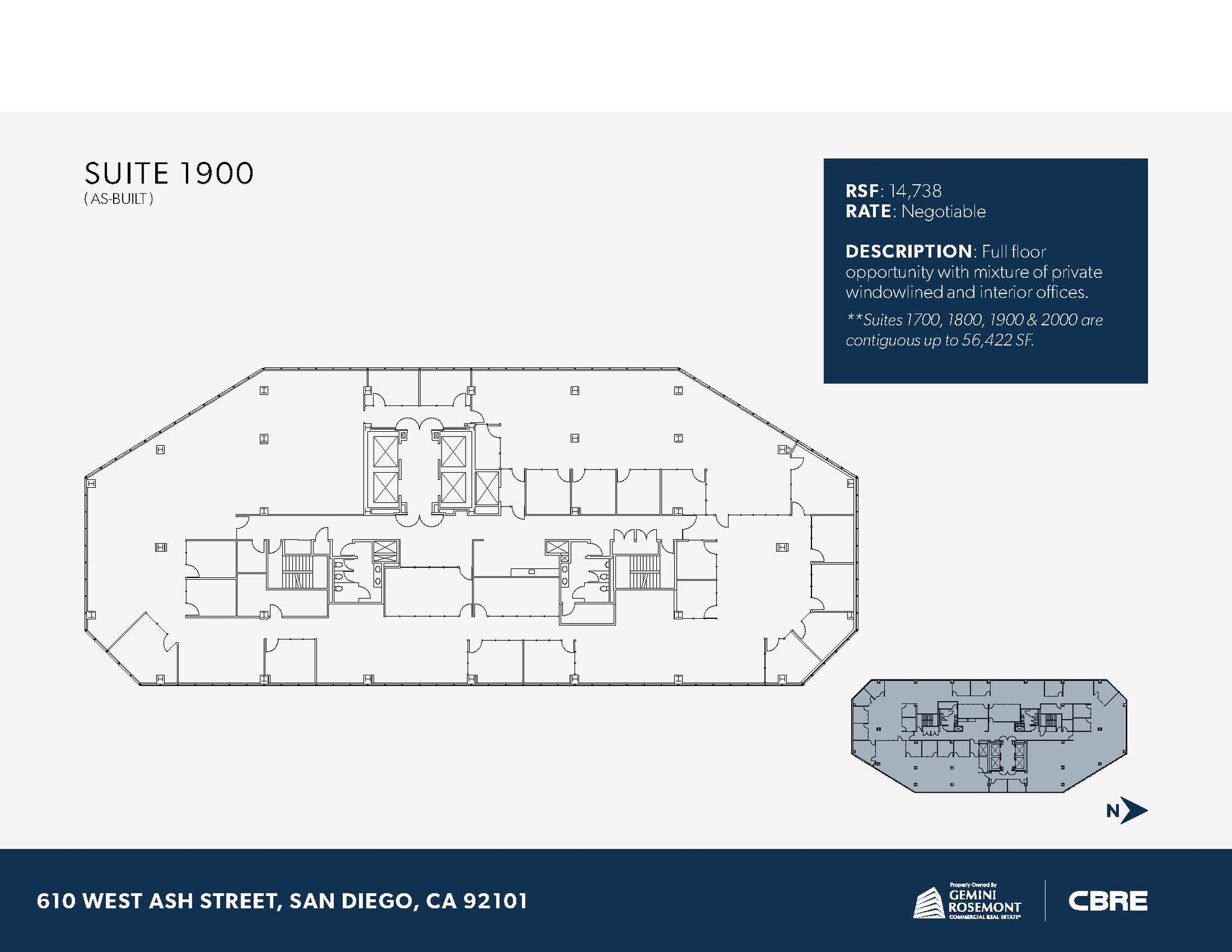 610 W Ash St, San Diego, CA for lease Floor Plan- Image 1 of 1