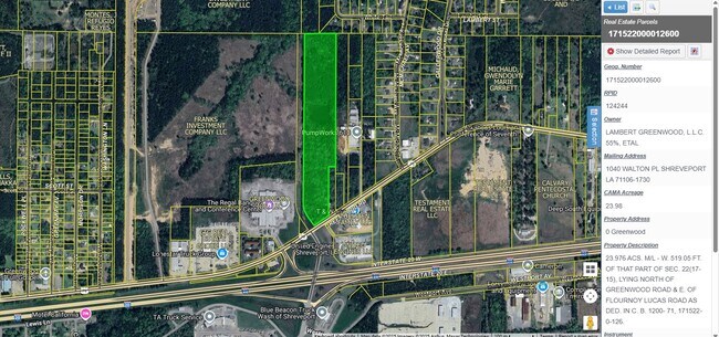 Plus de détails pour 7240 Greenwood Rd, Shreveport, LA - Terrain à vendre