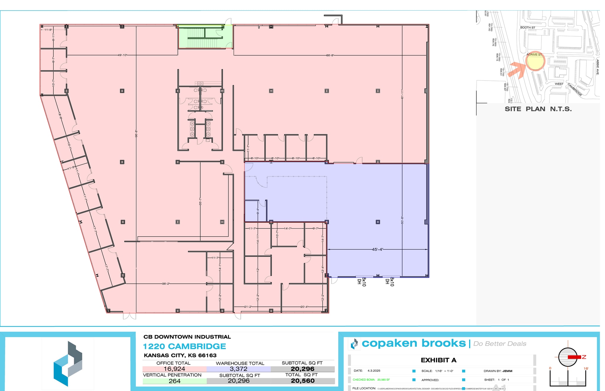 1155-1220 Adams St, Kansas City, KS for lease Floor Plan- Image 1 of 1