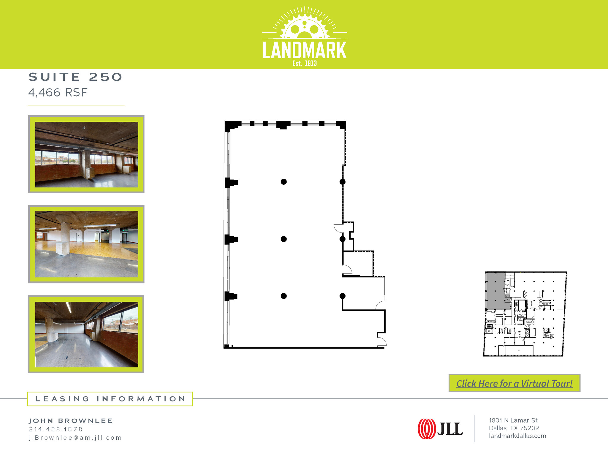 1801 N Lamar St, Dallas, TX à louer Plan d  tage- Image 1 de 5