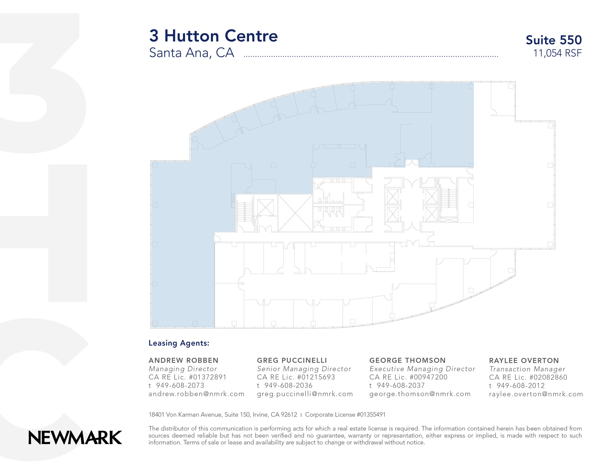 3 Hutton Centre Dr, Santa Ana, CA à louer Plan d’étage- Image 1 de 3
