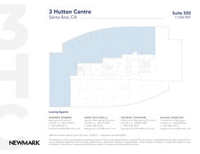 3 Hutton Centre Dr, Santa Ana, CA à louer Plan d’étage- Image 1 de 3