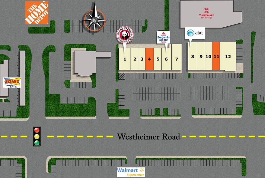 8350-8366 Westheimer Rd, Houston, TX à louer - Plan de site - Image 2 de 2