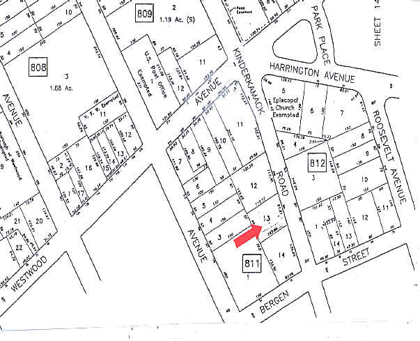 298-300 Kinderkamack Rd, Westwood, NJ for sale - Plat Map - Image 2 of 2