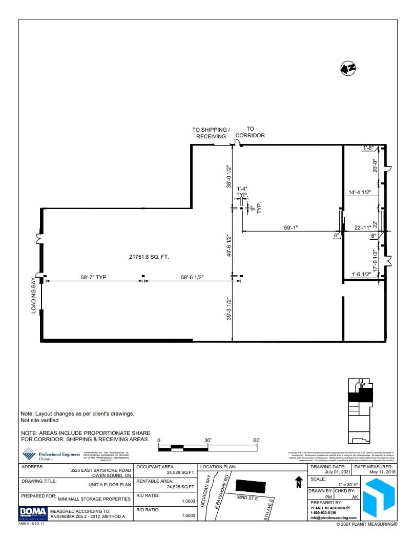 3225 E Bayshore Rd, Owen Sound, ON à louer Plan d’étage- Image 1 de 1