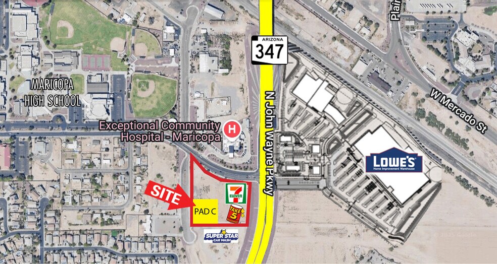 18917 John Wayne Parkway; SWC John Wayne Pkwy & Honeycutt Ave; SR 347 & Honeycutt; Pad C, Maricopa, AZ for sale - Primary Photo - Image 1 of 1
