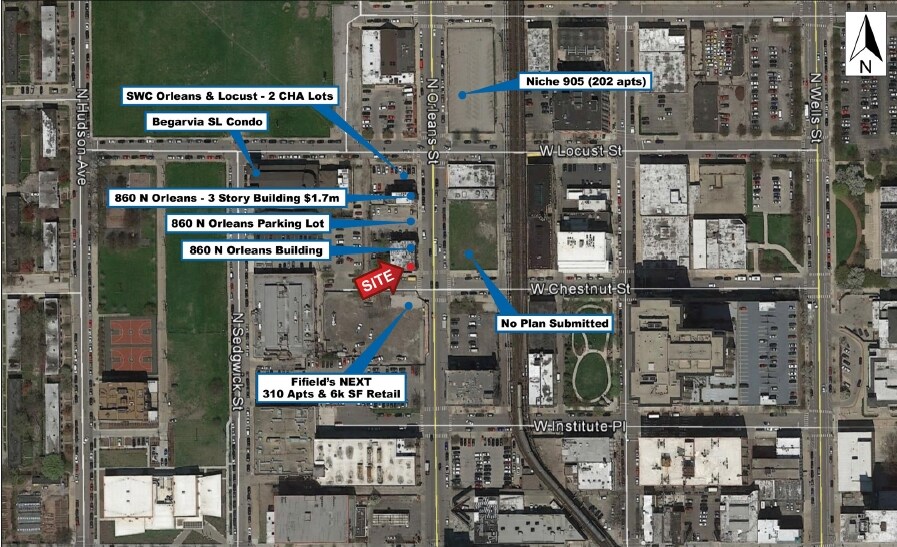 864 N Orleans St, Chicago, IL à vendre - Aérien - Image 3 de 7