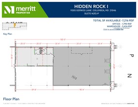 9515 Gerwig Ln, Columbia, MD à louer Plan d’étage- Image 1 de 1