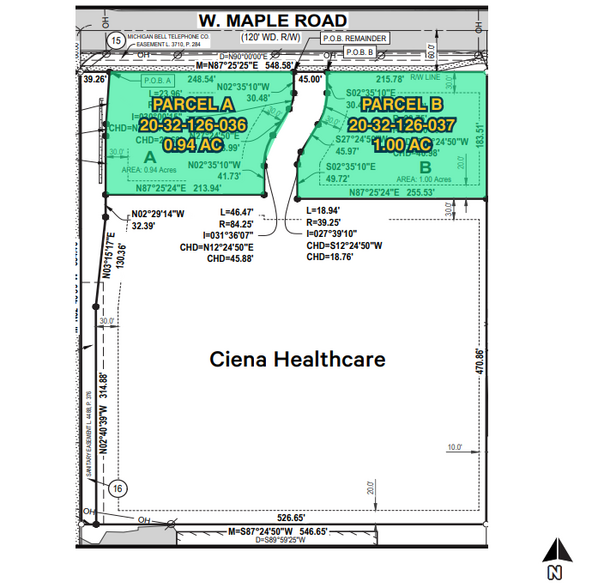 2645-2745 W Maple Rd, Troy, MI à louer - Plan de site - Image 1 de 1