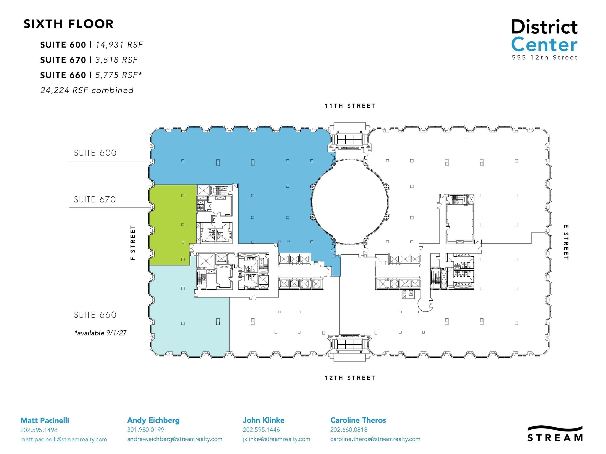 555 12th St NW, Washington, DC à louer Plan d’étage- Image 1 de 1