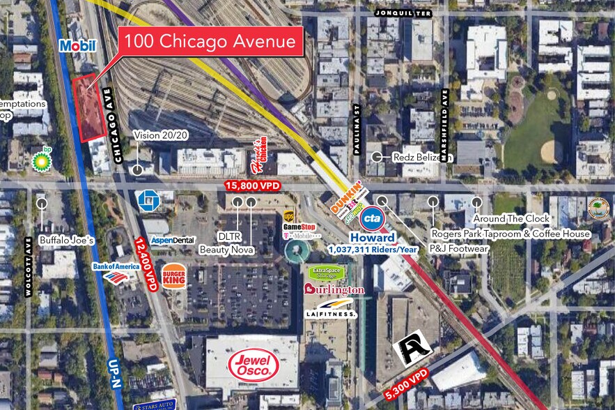 100 Chicago, Evanston, IL à vendre - Aérien - Image 2 de 2