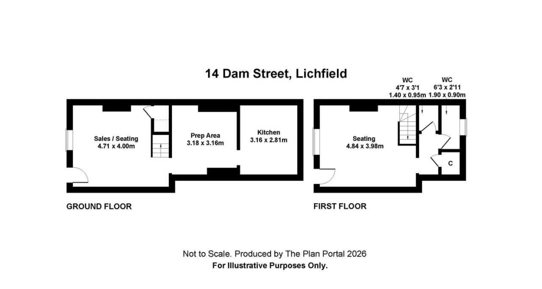 12-14 Dam St, Lichfield, STS WS13 6AA - Unité 14 - - Plan d’étage - Image 1 of 7