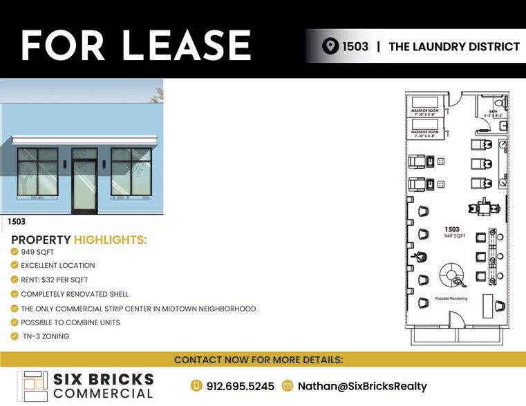 1501-1509 Paulsen St, Savannah, GA à louer - Photo du bâtiment - Image 1 de 7