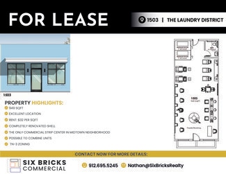 Plus de détails pour 1501-1509 Paulsen St, Savannah, GA - Bureau/Commerce de détail à louer