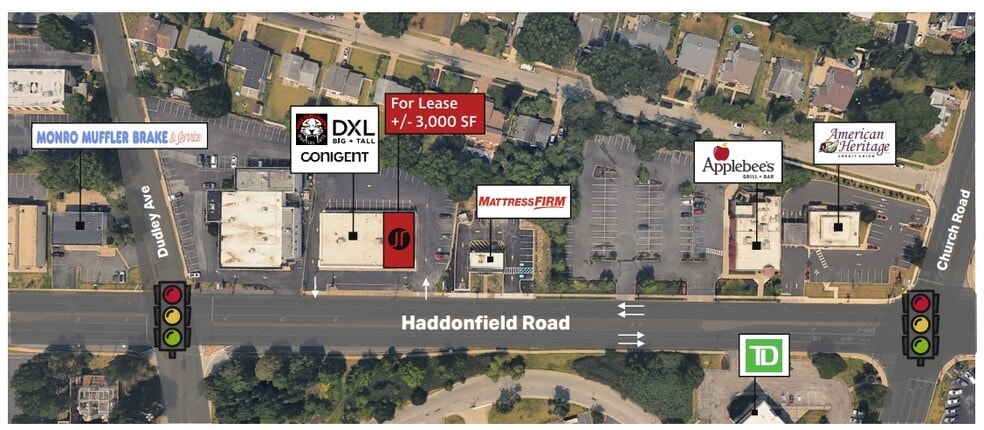 220-226 Haddonfield Rd, Cherry Hill, NJ for lease - Aerial - Image 2 of 2