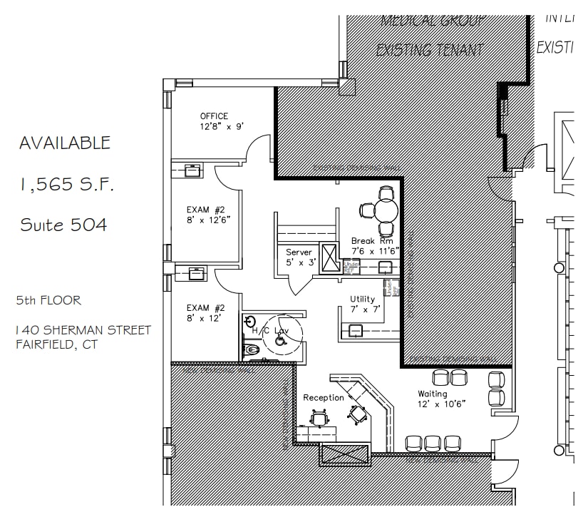 140 Sherman St, Fairfield, CT for lease Floor Plan- Image 1 of 1