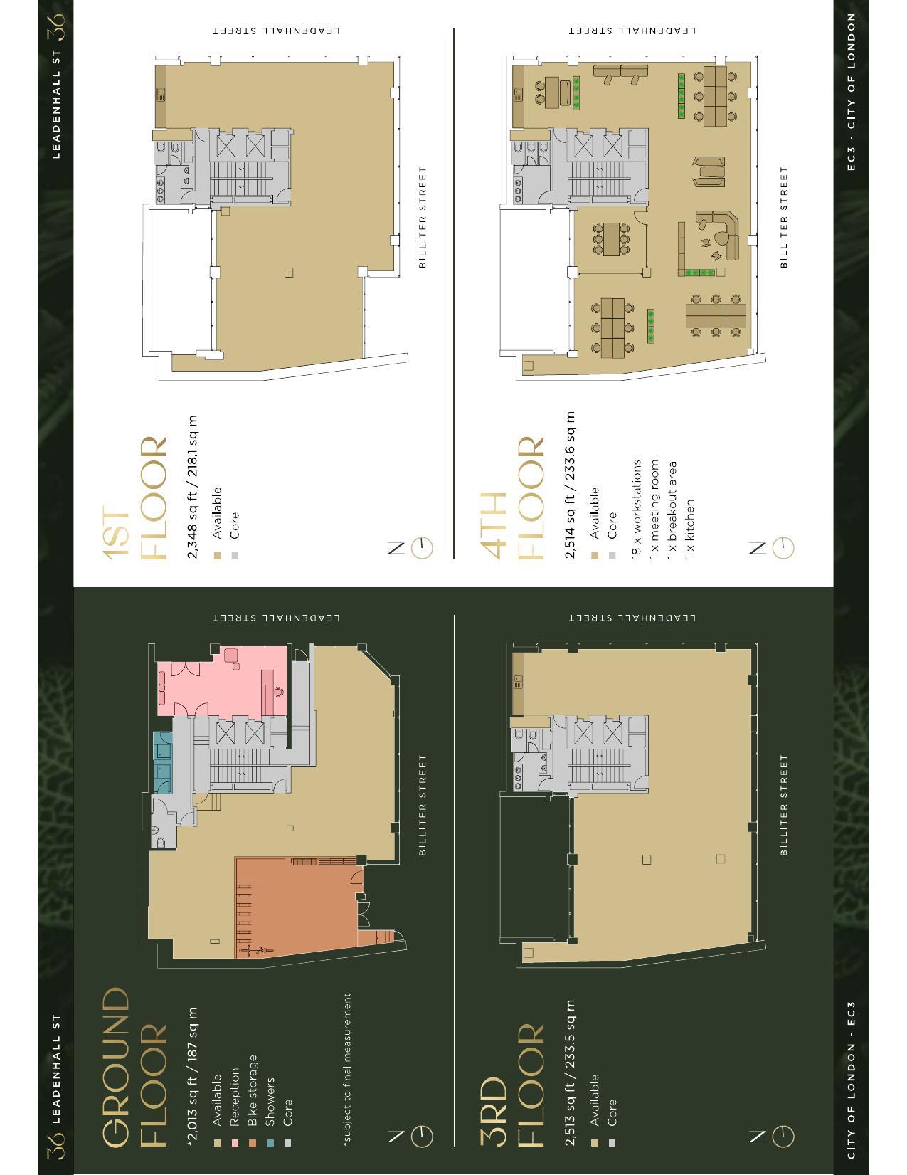 36-38 Leadenhall St, Londres à louer Plan d’étage- Image 1 de 2