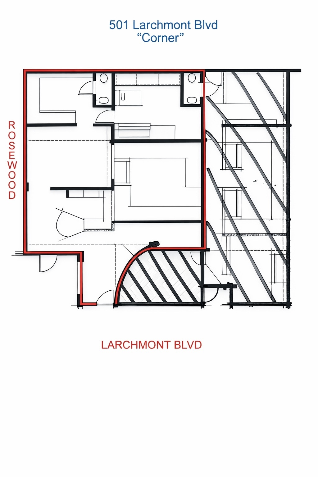 501 N Larchmont Blvd, Los Angeles, CA à louer Plan d’étage- Image 1 de 1