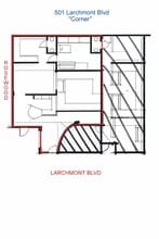 501 N Larchmont Blvd, Los Angeles, CA à louer Plan d’étage- Image 1 de 1