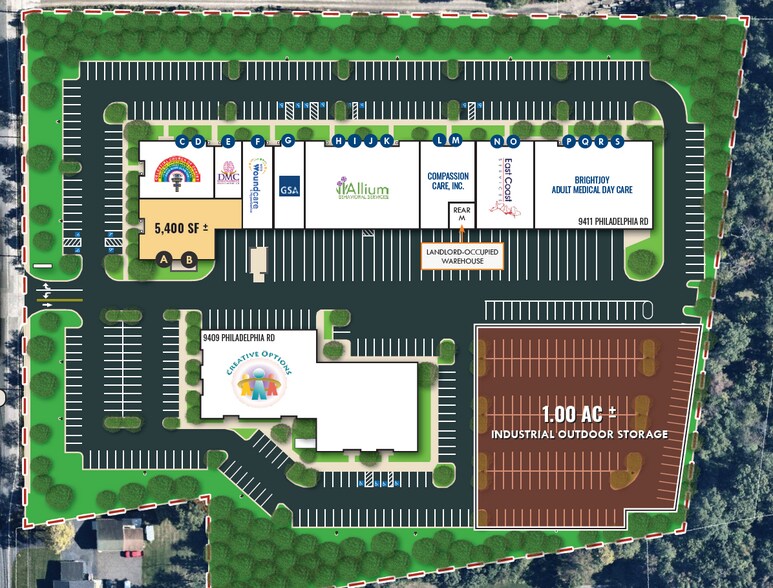 9409 B Philadelphia Rd, Rosedale, MD à louer - Plan de site - Image 2 de 2