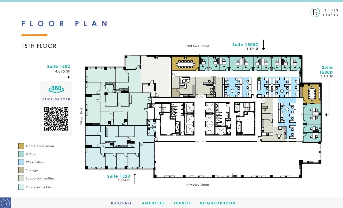 1700 N Moore St, Arlington, VA à louer Plan d’étage- Image 1 de 1