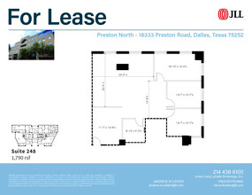 18333 Preston Rd, Dallas, TX à louer Plan d’étage- Image 1 de 1