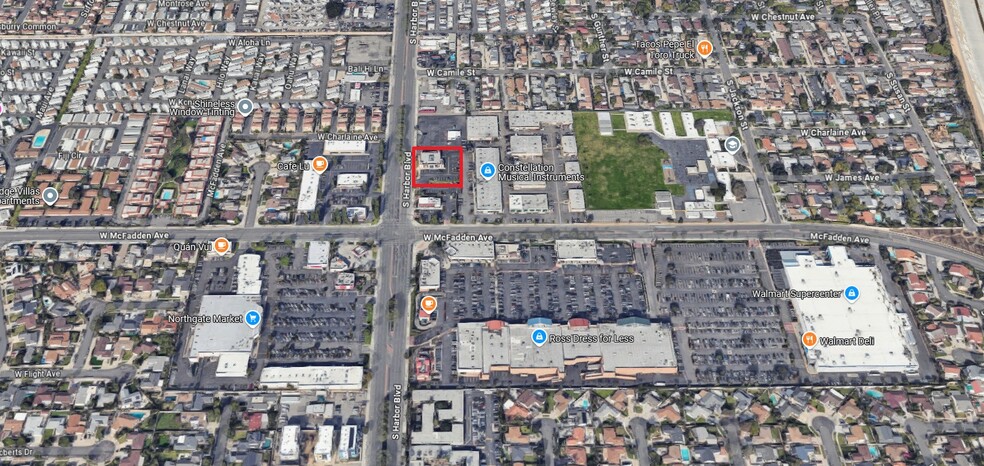 605 S Harbor Blvd, Santa Ana, CA for lease - Aerial - Image 2 of 2