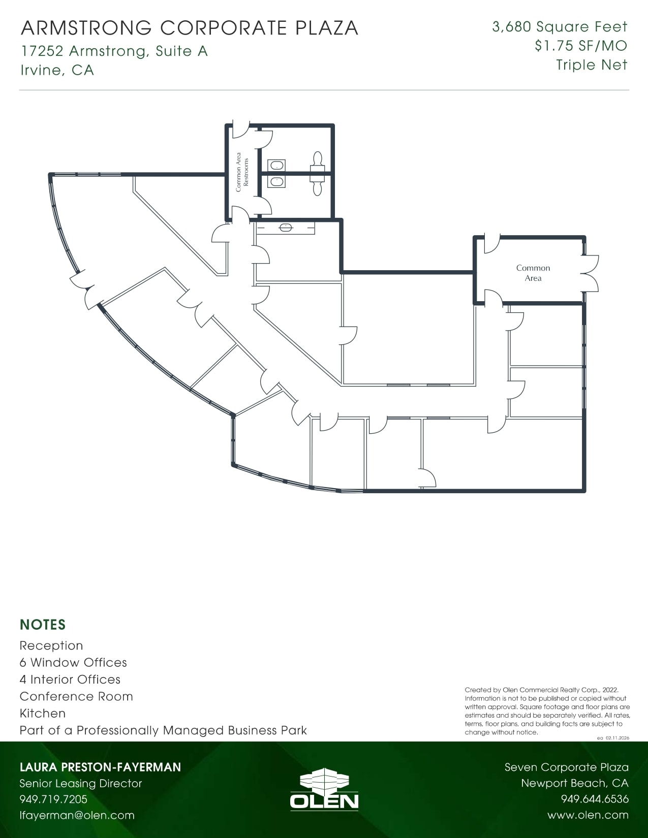 17252 Armstrong Ave, Irvine, CA à louer Plan d’étage- Image 1 de 1