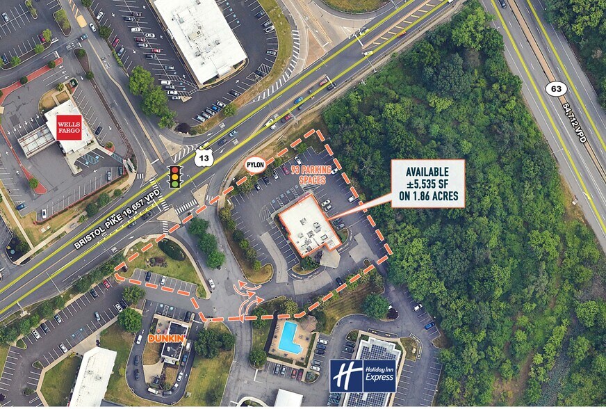 1369 Bristol Pike, Bensalem, PA à vendre - Aérien - Image 2 de 8