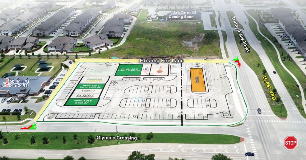 NWQ of Trinity Falls Pkwy & Olympic Crossing, McKinney, TX for lease - Building Photo - Image 1 of 11