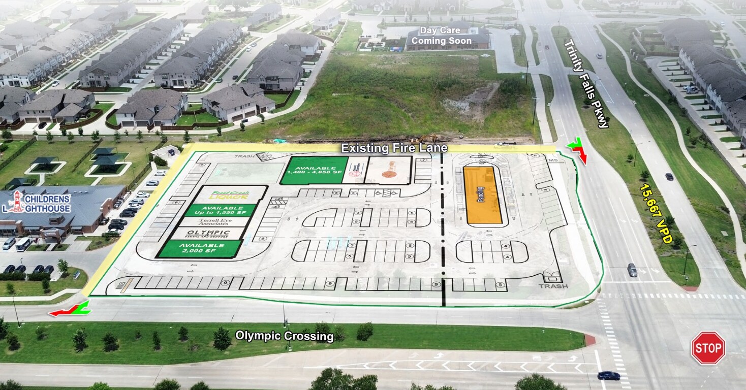 NWQ of Trinity Falls Pkwy & Olympic Crossing, McKinney, TX à louer Photo du bâtiment- Image 1 de 12