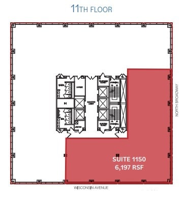 250 E Wisconsin Ave, Milwaukee, WI à louer Plan d’étage- Image 1 de 1