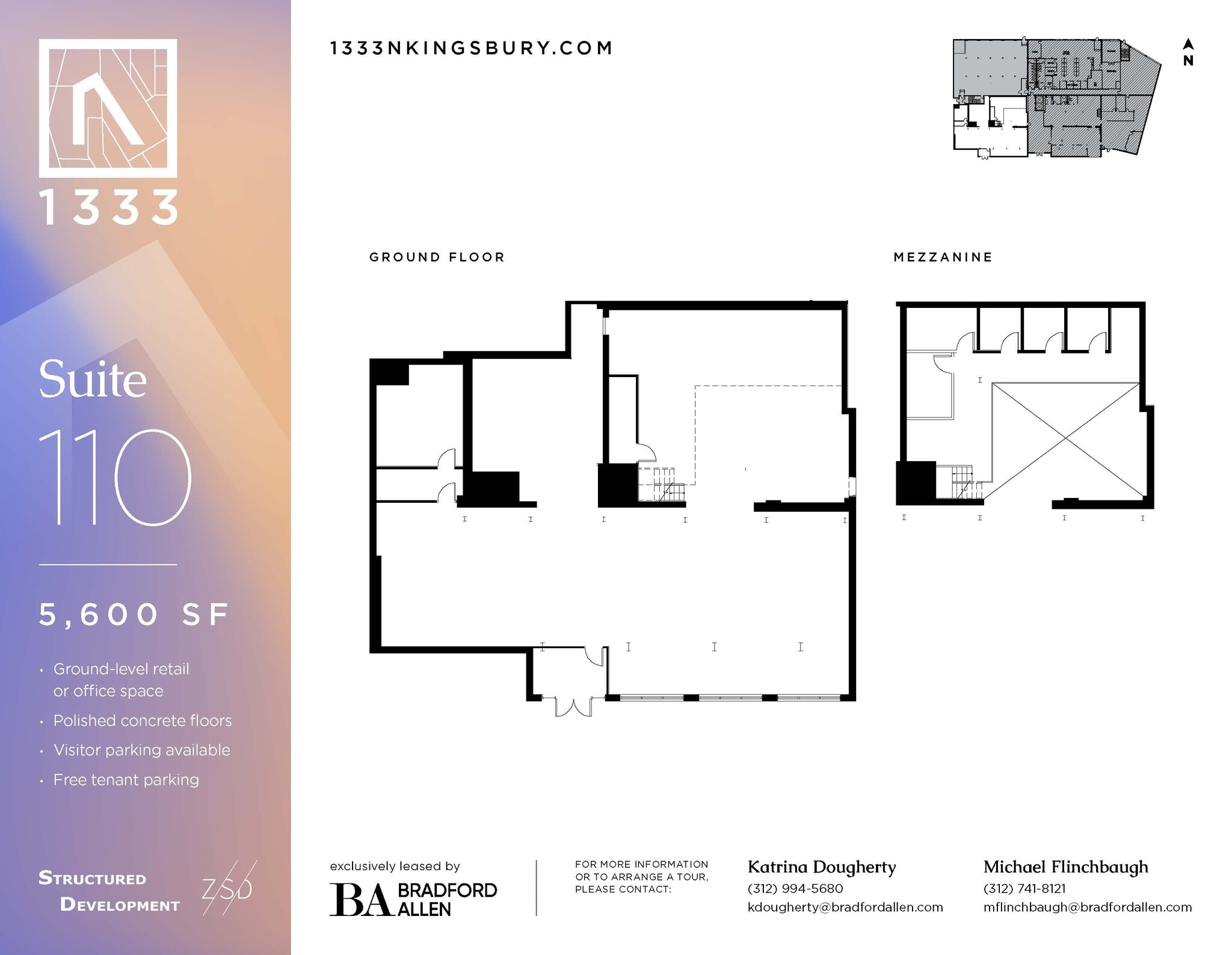 1333 N Kingsbury St, Chicago, IL for lease Floor Plan- Image 1 of 11