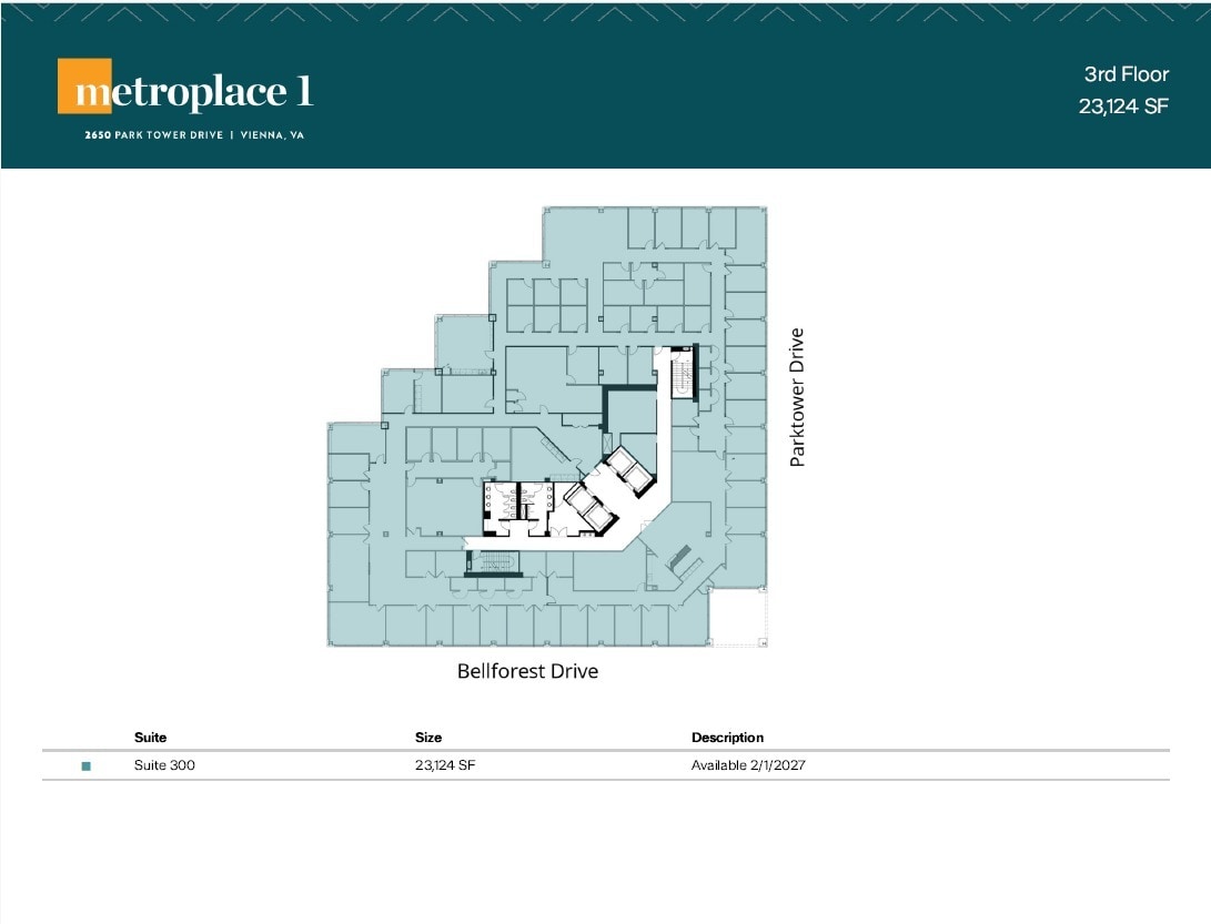 2650 Park Tower Dr, Merrifield, VA à louer Plan d’étage- Image 1 de 1