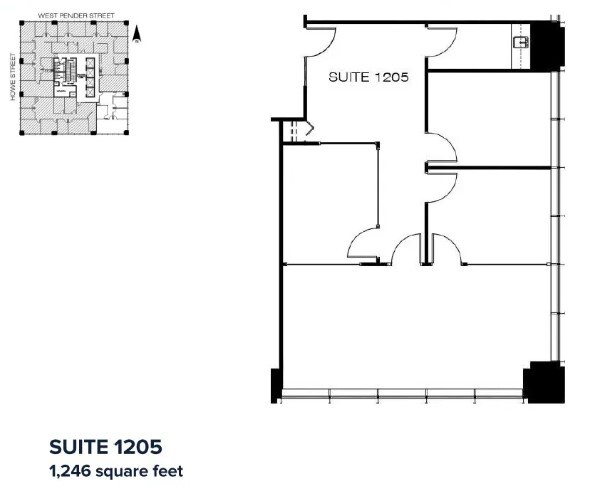 750 W Pender St, Vancouver, BC à louer Plan d’étage- Image 1 de 1